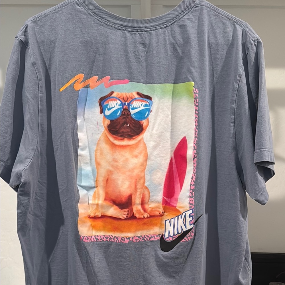 Nike Blue Short Sleeve Tee Classic Crew Neck